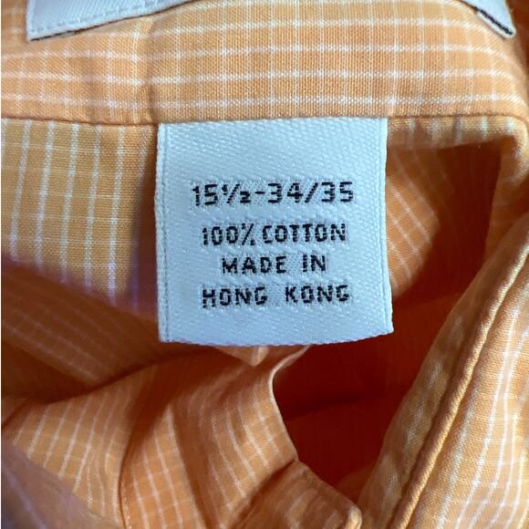 Brooks Brothers Mens Original Polo Shirt Button Down Gingham Plaid Size 15.5 - Picture 4 of 5